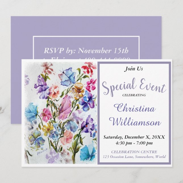 Special Brunch Celebration Invitation (Front/Back)