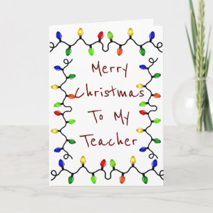 SPECIAL CARD FOR SPECIAL **TEACHER** AT CHRISTMAS