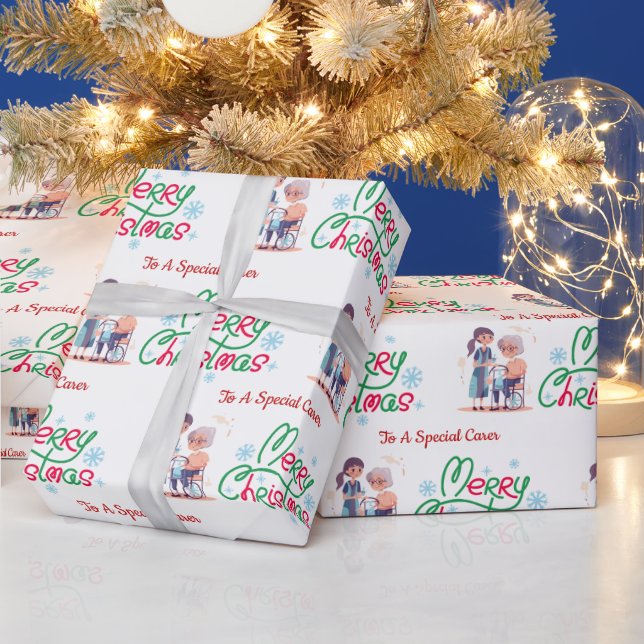 Special Caregiver Christmas Wrapping Paper (Holidays)