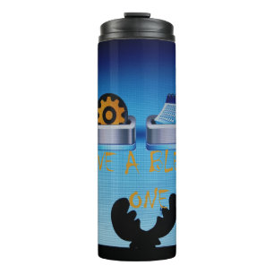 Special Christmas Aurora Reindeer Silhouette Thermal Tumbler