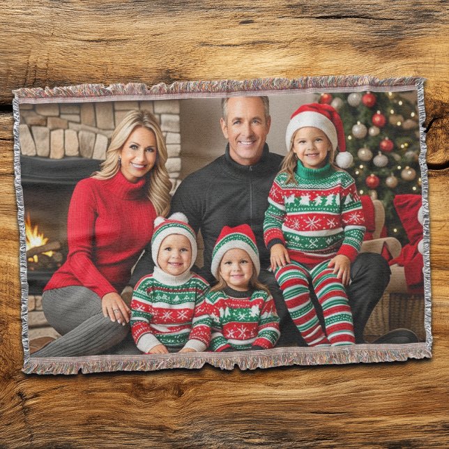 Special Christmas Family Photo Throw Blanket (Creator Uploaded)