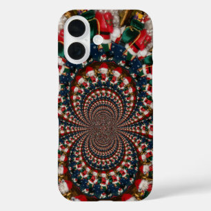 Special Christmas Santa Kaleidoscope Design iPhone 16 Case