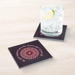 SPECIAL COLORFULL MODERN GIFT DAUGHTER SISTER MOM  GLASS COASTER
