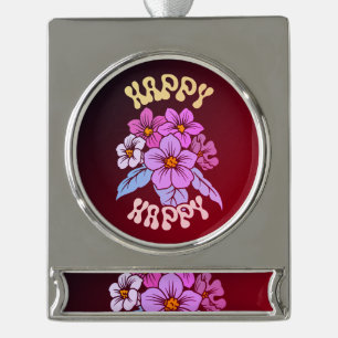 SPECIAL COLORFULL MODERN GIFT DAUGHTER SISTER MOM SILVER PLATED BANNER ORNAMENT