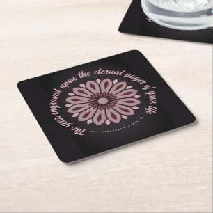 SPECIAL COLORFULL MODERN GIFT DAUGHTER SISTER MOM SQUARE PAPER COASTER
