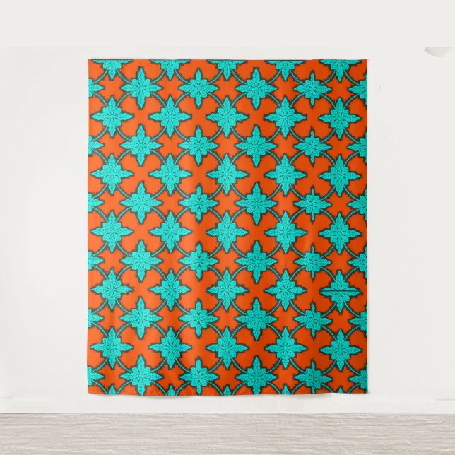 special colourful 3D design Size: Extra-Large (88" Tapestry (Front)