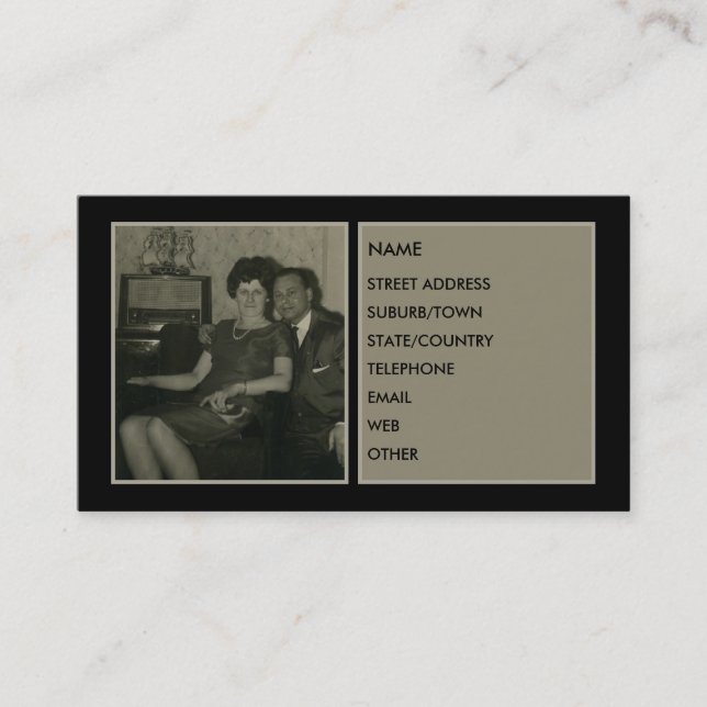 SPECIAL COUPLE PROFILE CARD++ BUSINESS CARD (Front)