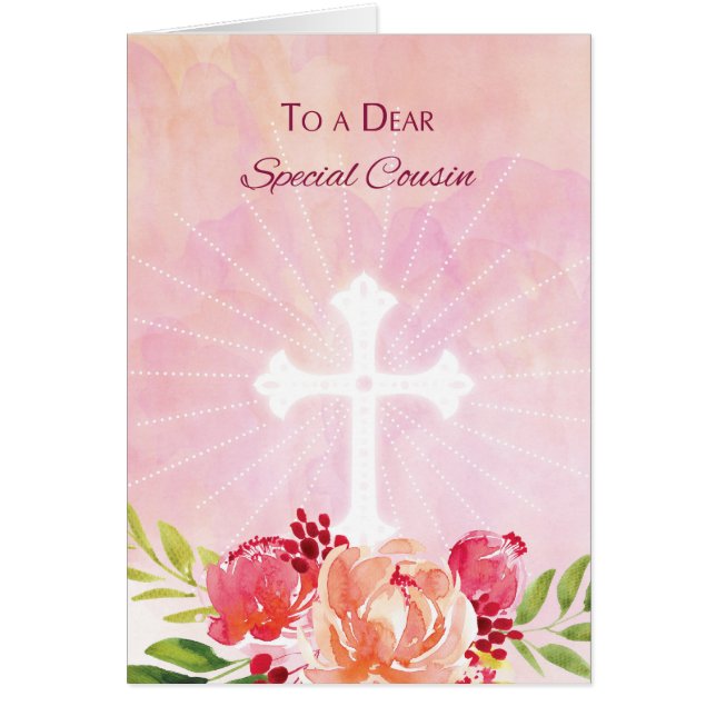 Special Cousin Religious Easter Blessings (Front)