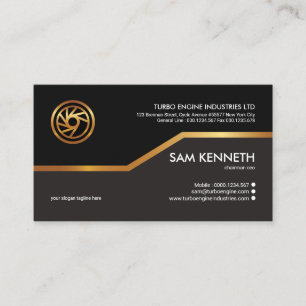 Special Creative Faux Gold Line Elegant CEO Business Card