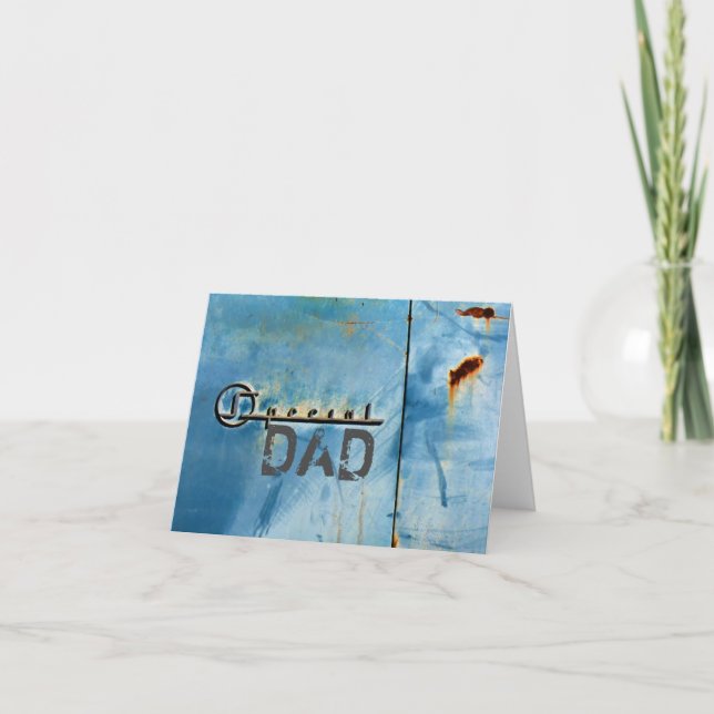"Special" Dad - Rusty American Car - Personalised Card (Front)
