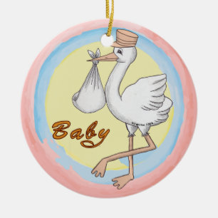 Special Delivery Baby Ceramic Tree Decoration