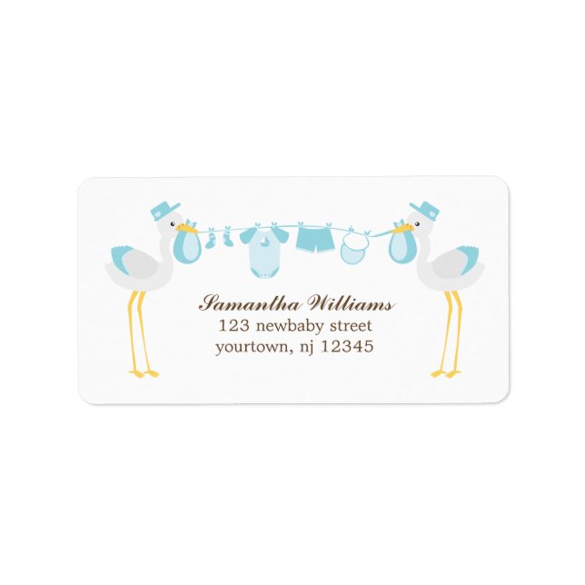 Special Delivery Boy Baby Shower Label (Front)