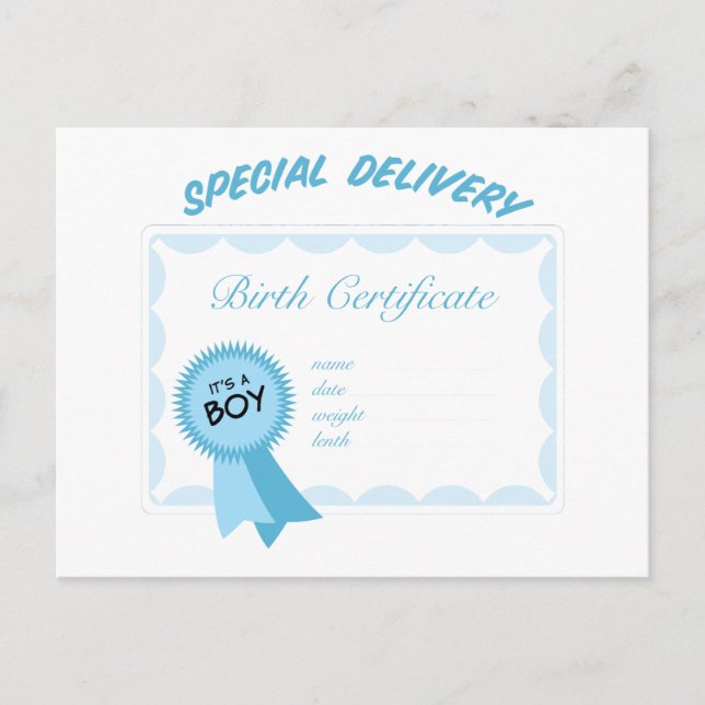 Special Delivery Boy Postcard (Front)