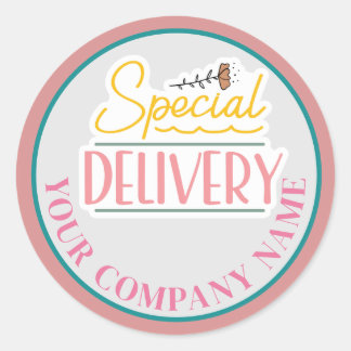 Special Delivery Business Custom Classic Round Sticker
