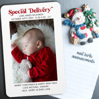 Special Delivery Christmas Baby Announcement