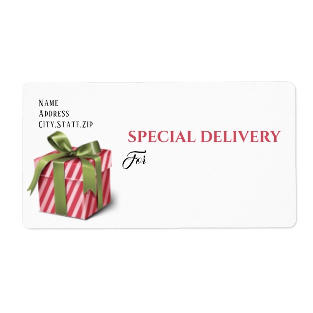SPECIAL DELIVERY, Christmas Package Editable (Front)