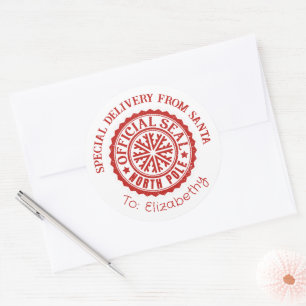 Special Delivery Christmas Sticker From Santa