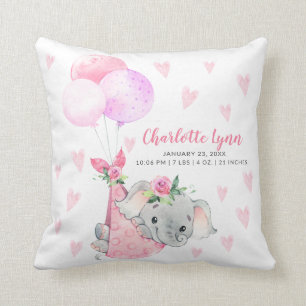 Special Delivery Elephant Baby Shower Cushion
