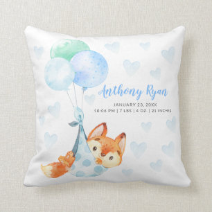 Special Delivery Fox Baby Shower Cushion