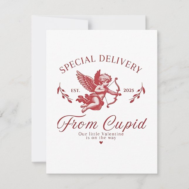Special Delivery from Cupid Valentine Pregnant Mum Card (Front)