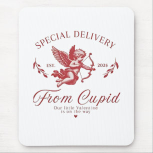 Special Delivery from Cupid Valentine Pregnant Mum Mouse Mat