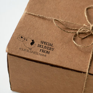 Special Delivery From, Custom Business Packaging Rubber Stamp