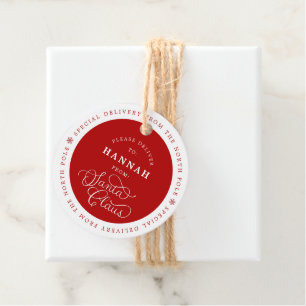 Special Delivery From Santa Christmas Name Tag