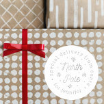 Special Delivery From Santa North Pole Christmas Classic Round Sticker<br><div class="desc">These stickers are perfect for using as labels on Christmas cards & gifts and the festive design can be easily personalised with a recipient name. Please note: these stickers are only for people on Santa's nice list and should not be given to anyone on Santa's naughty list ;-)</div>