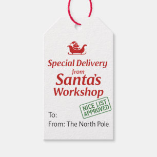 Special Delivery from Santa’s Workshop Christmas Gift Tags