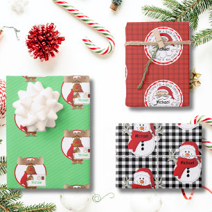 Special Delivery From Santa Snowman North Pole Wrapping Paper Sheet