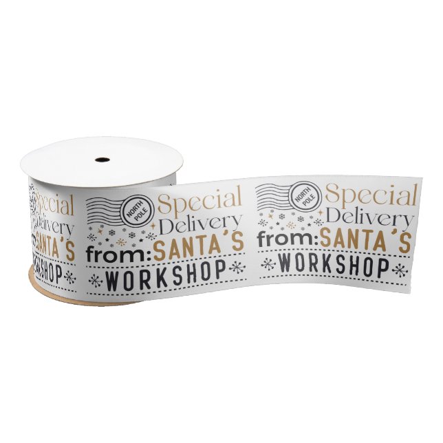 Special Delivery From Santa's Workshop Christmas Satin Ribbon (Spool)