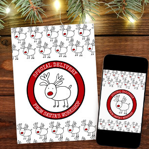 Special Delivery from Santas Workshop Personalised Holiday Card