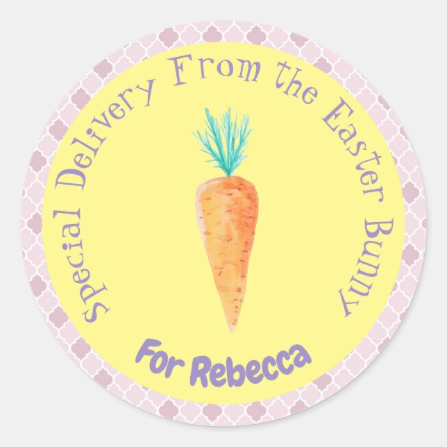 Special Delivery from the Easter Bunny Classic Round Sticker (Front)