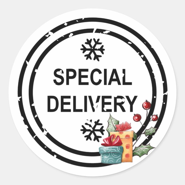 Special Delivery Gift Package Stickers (Front)