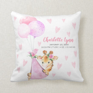 Special Delivery Giraffe Baby Shower Cushion