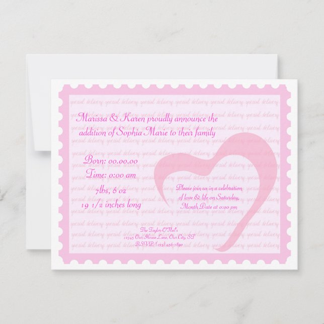 Special Delivery Invitation (Front)