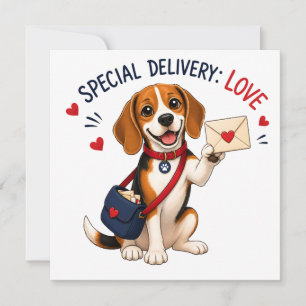 Special Delivery Love Beagle Card