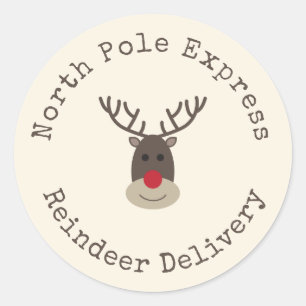 Special Delivery North Pole Rudolph Gift Tag