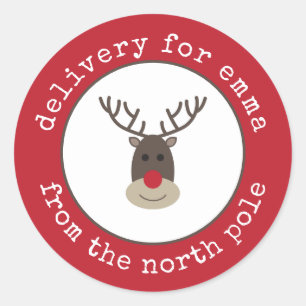 Special Delivery North Pole Rudolph Gift Tag
