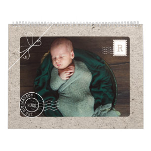 Special Delivery Parcel Family Photo Postage Stamp Calendar