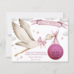 Special Delivery! Pink Stork EOS Lip Balm Favour Invitation