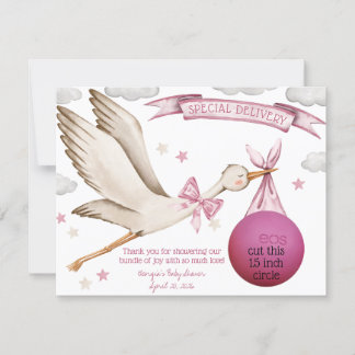Special Delivery! Pink Stork EOS Lip Balm Favour Invitation