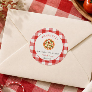 Special Delivery Pizza Italian Baby Shower Classic Round Sticker