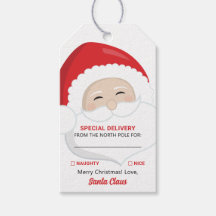 Special Delivery Santa Claus Christmas Gift Tags