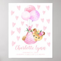 Special Delivery Stork Bear Baby Stats