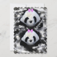 Special Delivery Twins Girl Flat Greeting Card