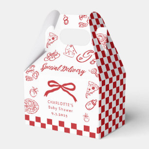 Special delivery Whimsical Bow Baby Shower Favour Box