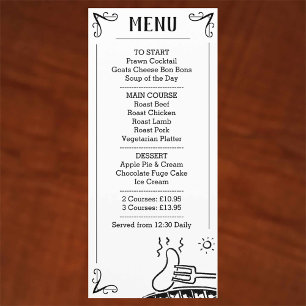 Special Dinner Menu Description.