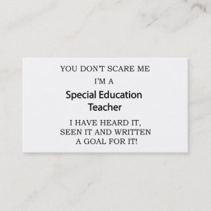 Special Ed. Teacher Business Card