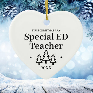 Special ED Teacher New Job Christmas Ceramic Tree Decoration